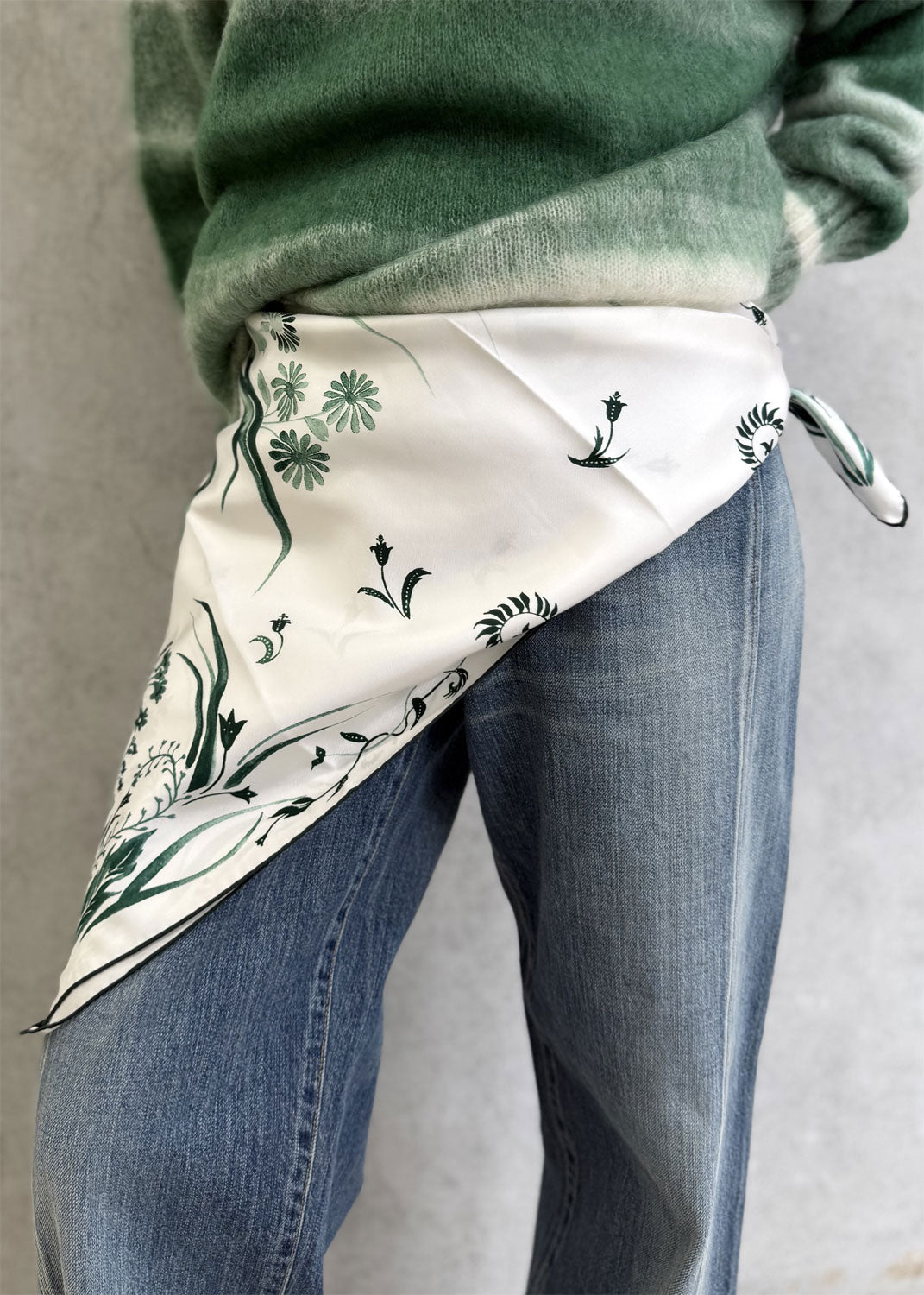 
                  
                    Hand Printed Silk Scarf
                  
                