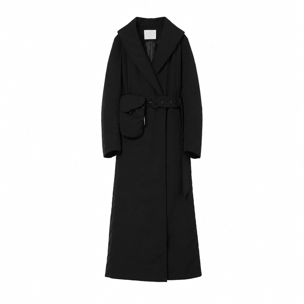 
                  
                    Nylon Twill Chesterfield Coat with Waist Bags
                  
                