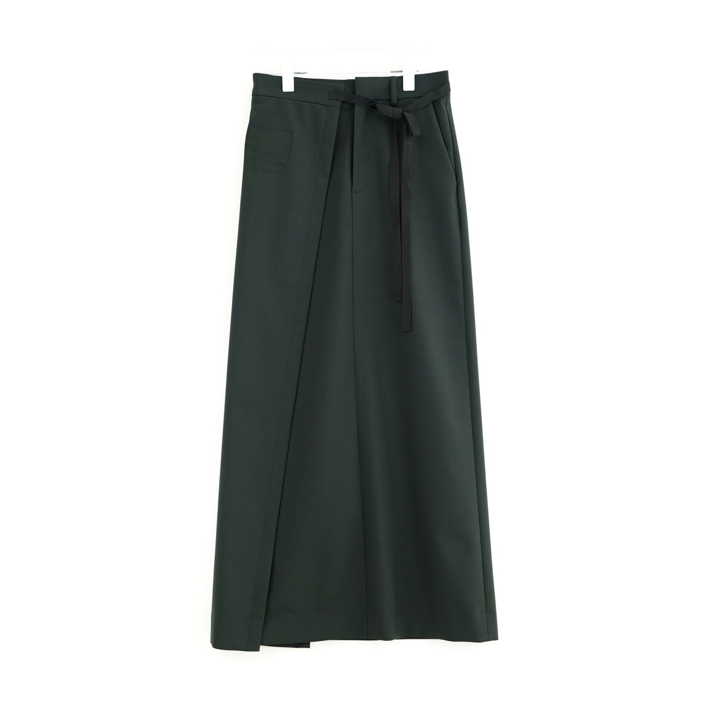 
                  
                    Wool Blend Wrap Skirt-BLACK-
                  
                