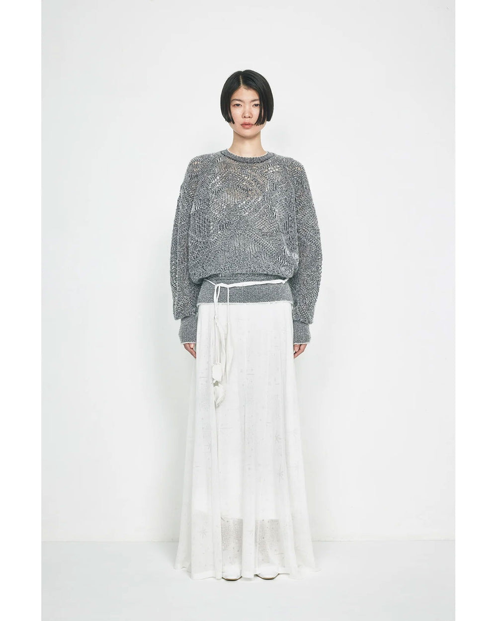 Shimmering Knit Top - black- – OBLIGE