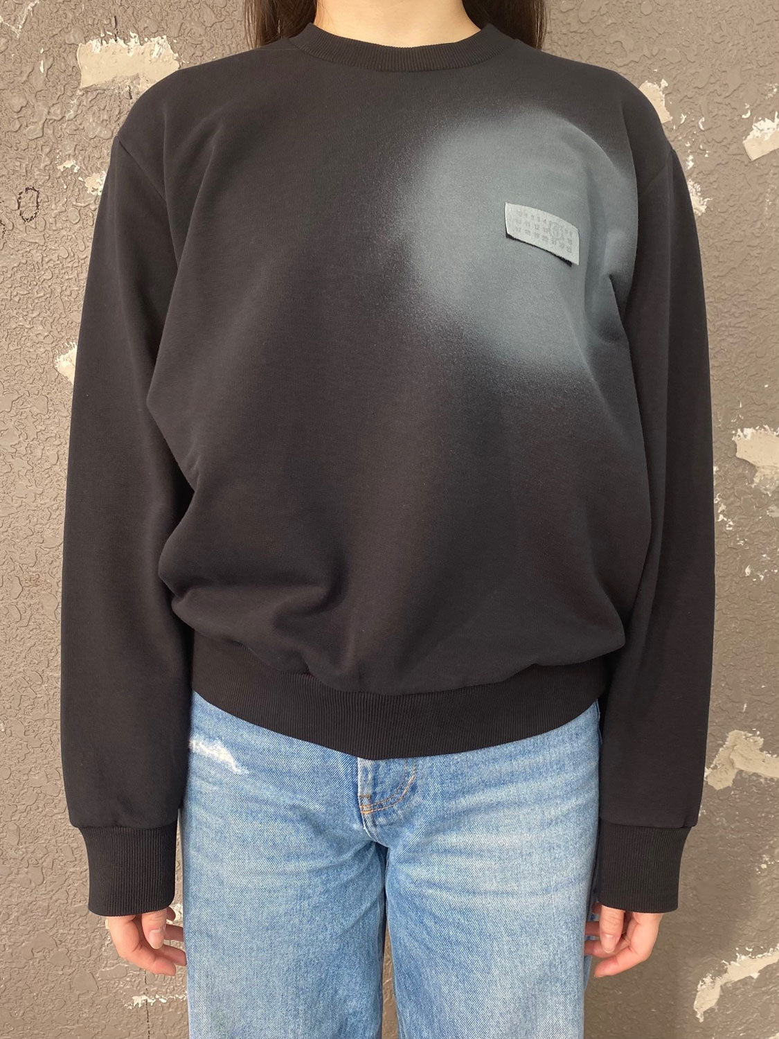 
                  
                    spray print sweatshirt-Black-
                  
                