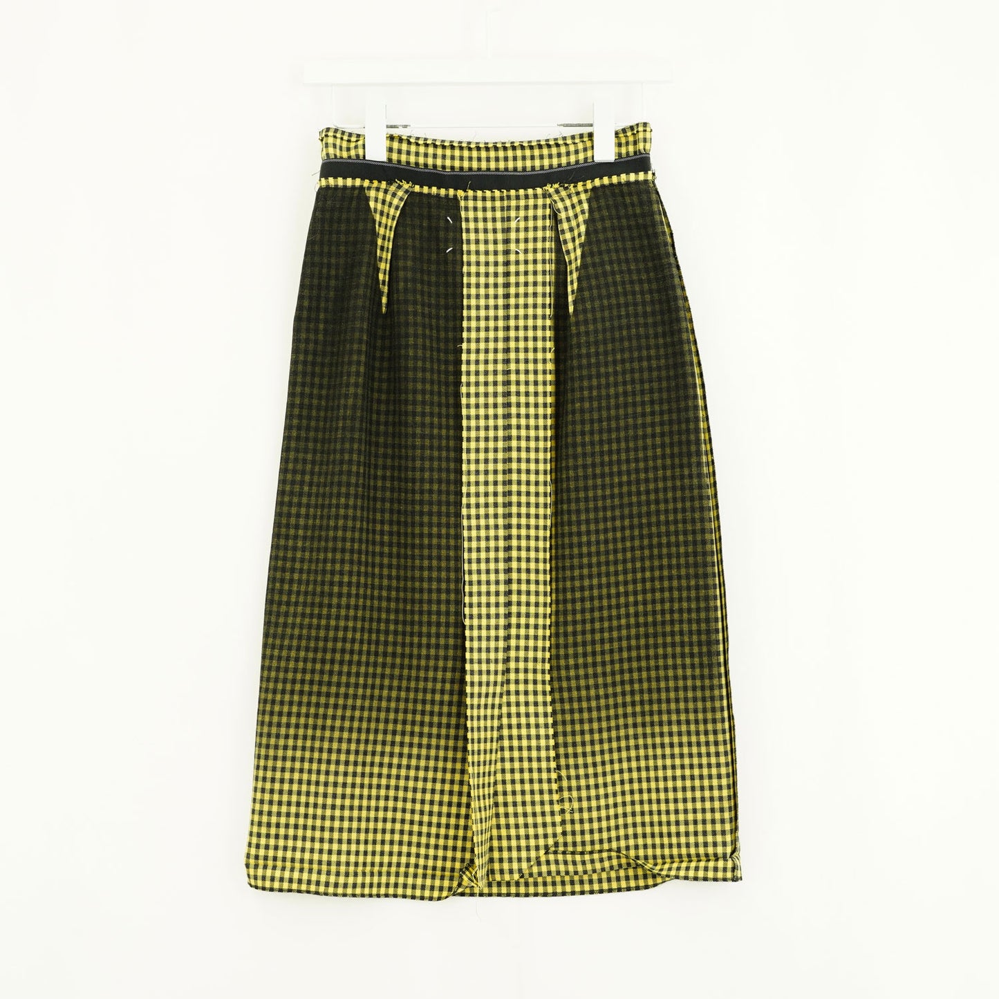 
                  
                    Faded check wool skirt
                  
                
