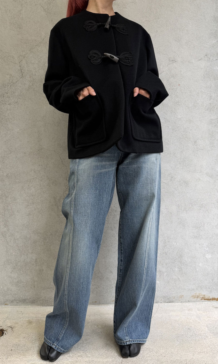 
                  
                    Cording Embroidery Short Duffle Coat
                  
                