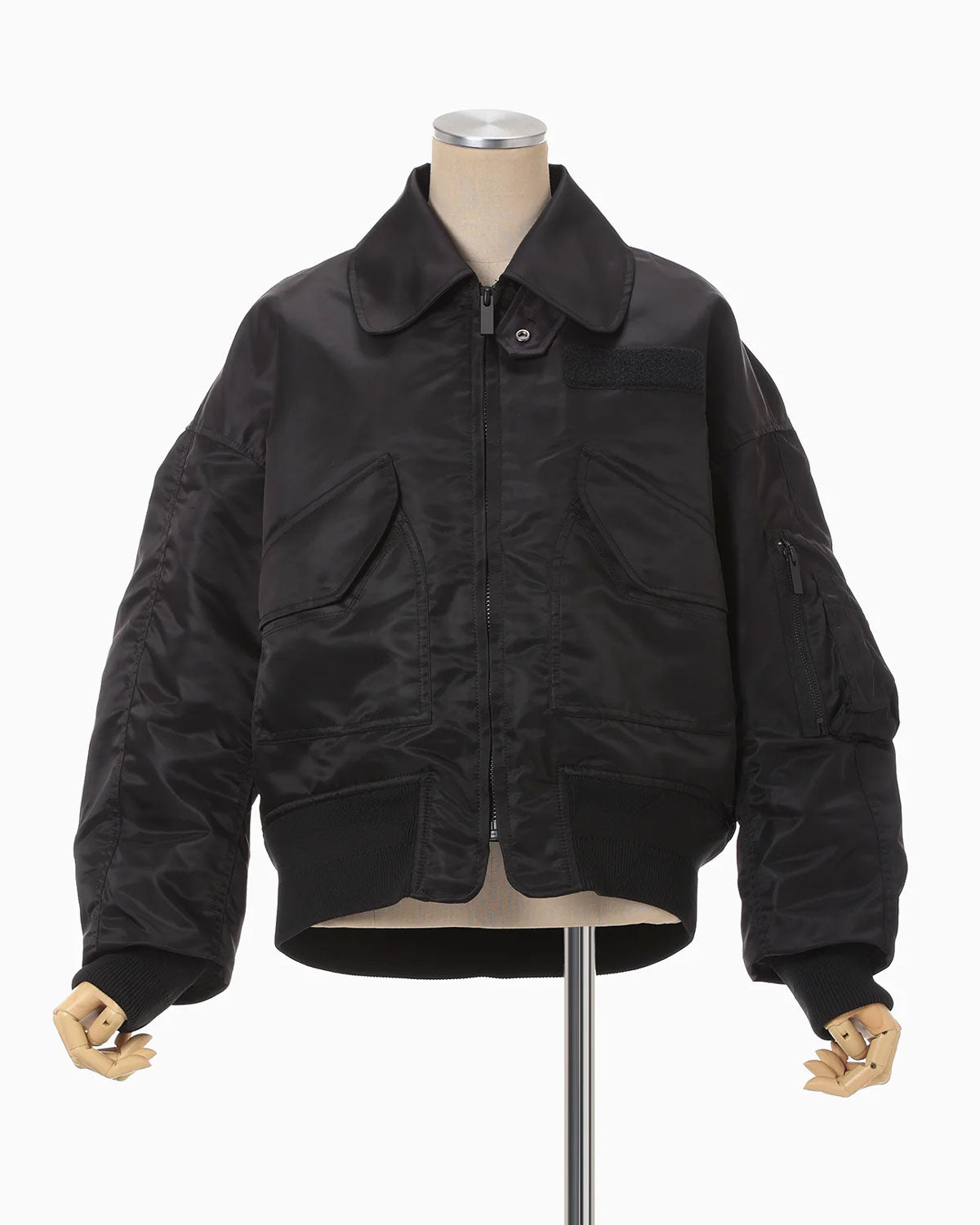 
                  
                    Nylon Twill 3D Embroidery Flight Jacket - black
                  
                