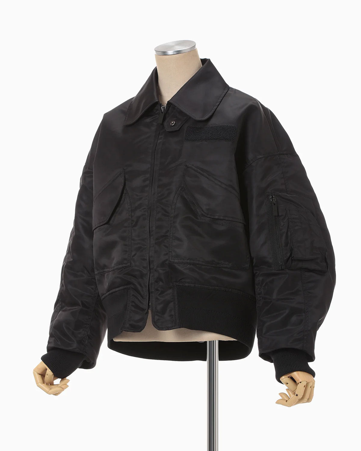 
                  
                    Nylon Twill 3D Embroidery Flight Jacket - black
                  
                