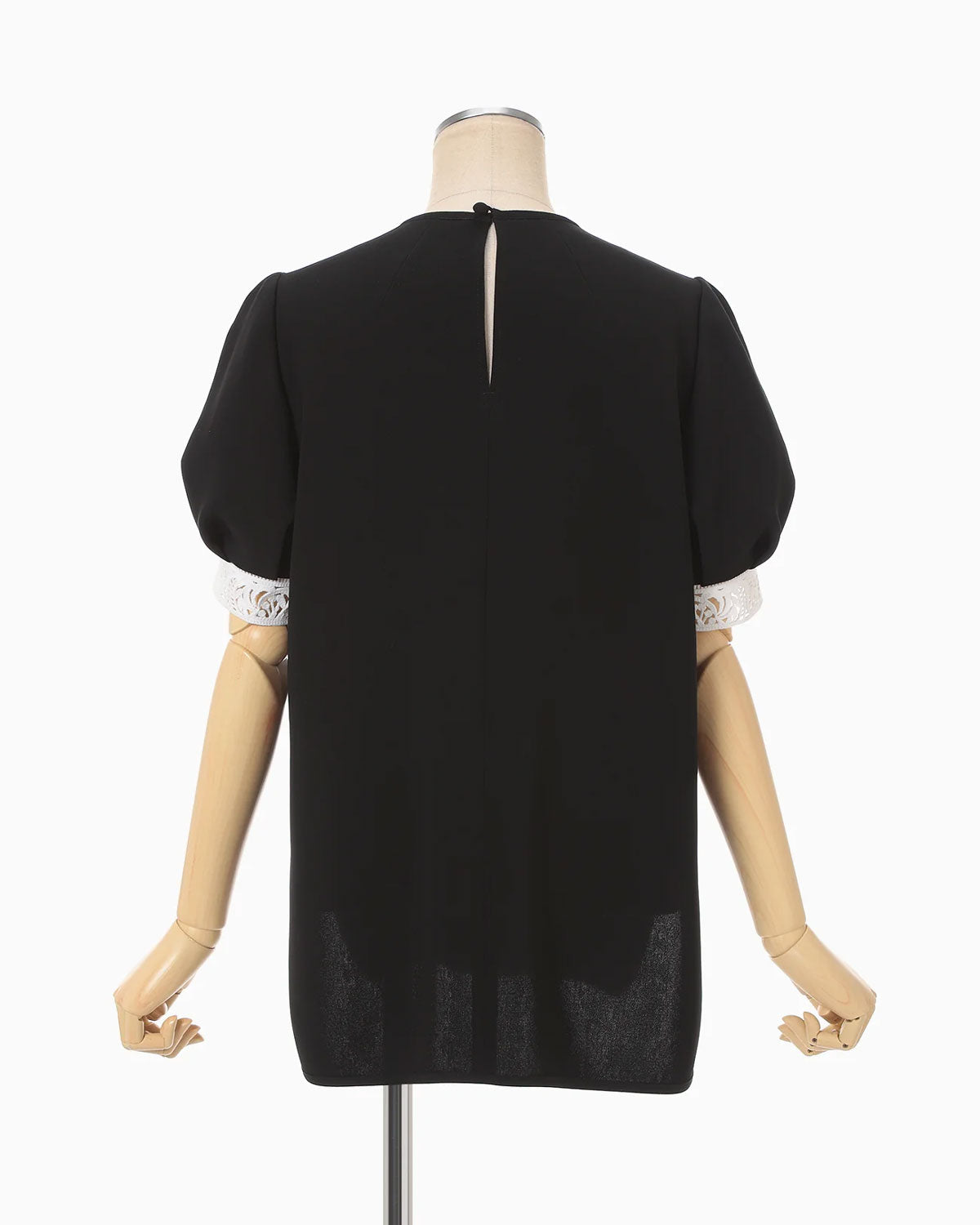 
                  
                    Triacetate Polyester Embroidered Short Sleeve Top - black
                  
                