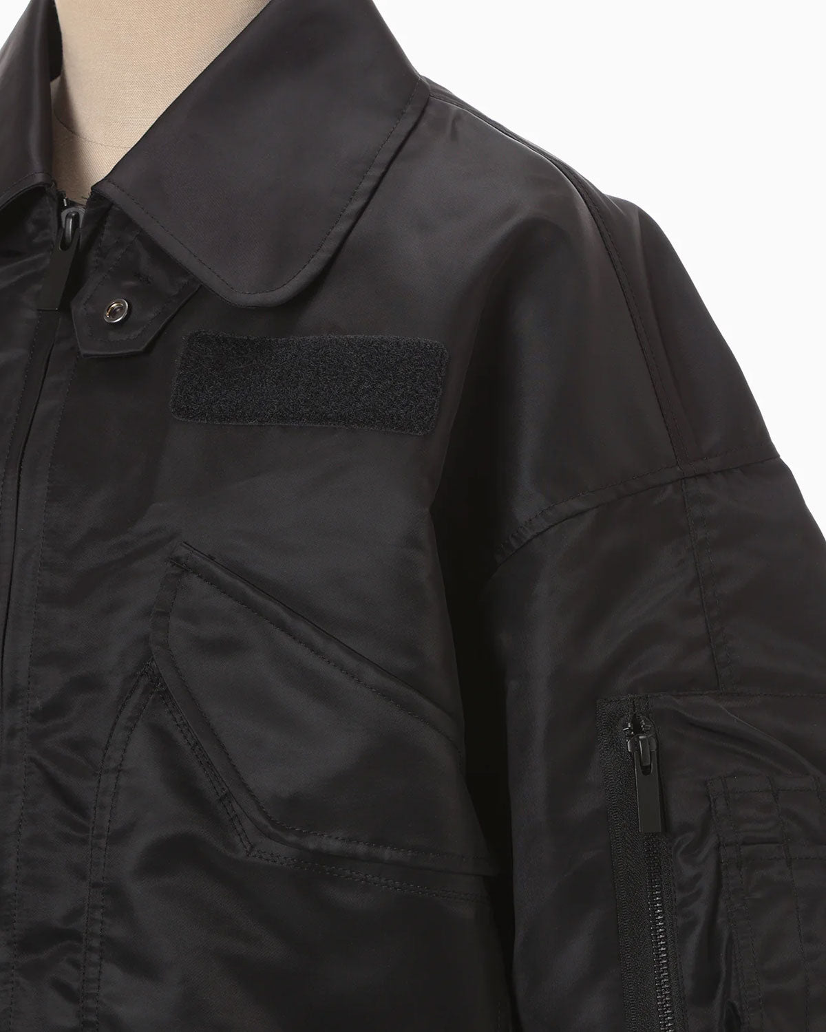 
                  
                    Nylon Twill 3D Embroidery Flight Jacket - black
                  
                