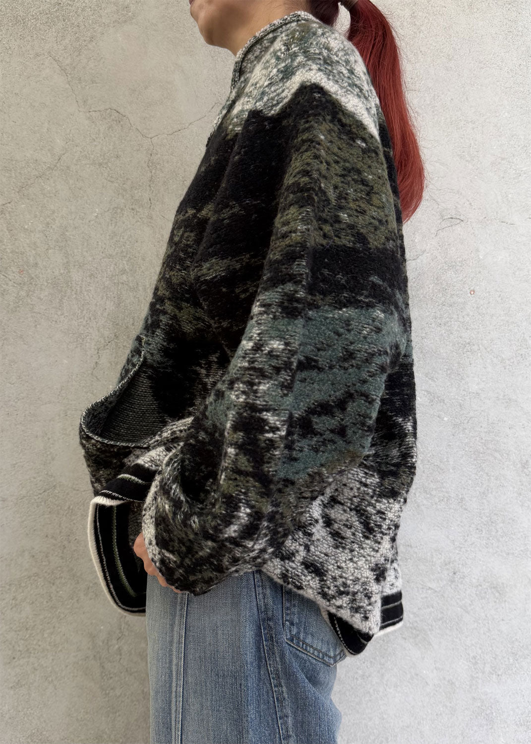 
                  
                    Pile Jacquard Half Zip Knit Top
                  
                
