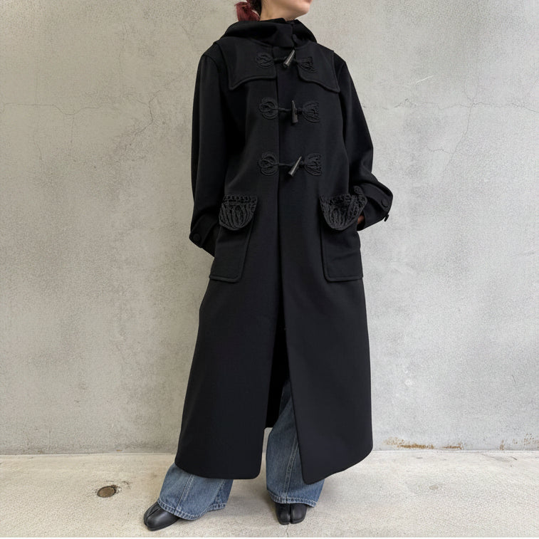 
                  
                    Cording Embroidery Duffle Coat
                  
                