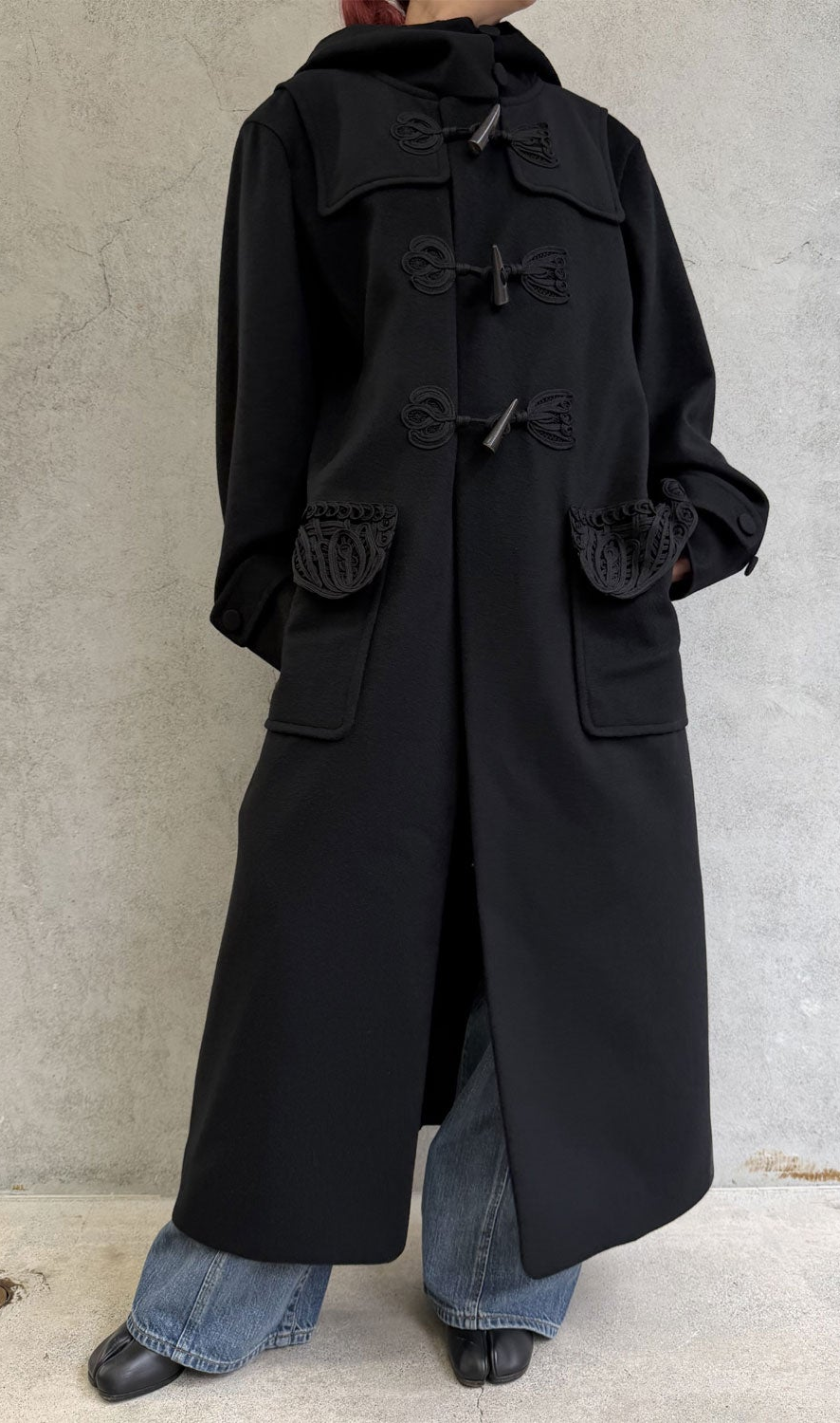 
                  
                    Cording Embroidery Duffle Coat
                  
                