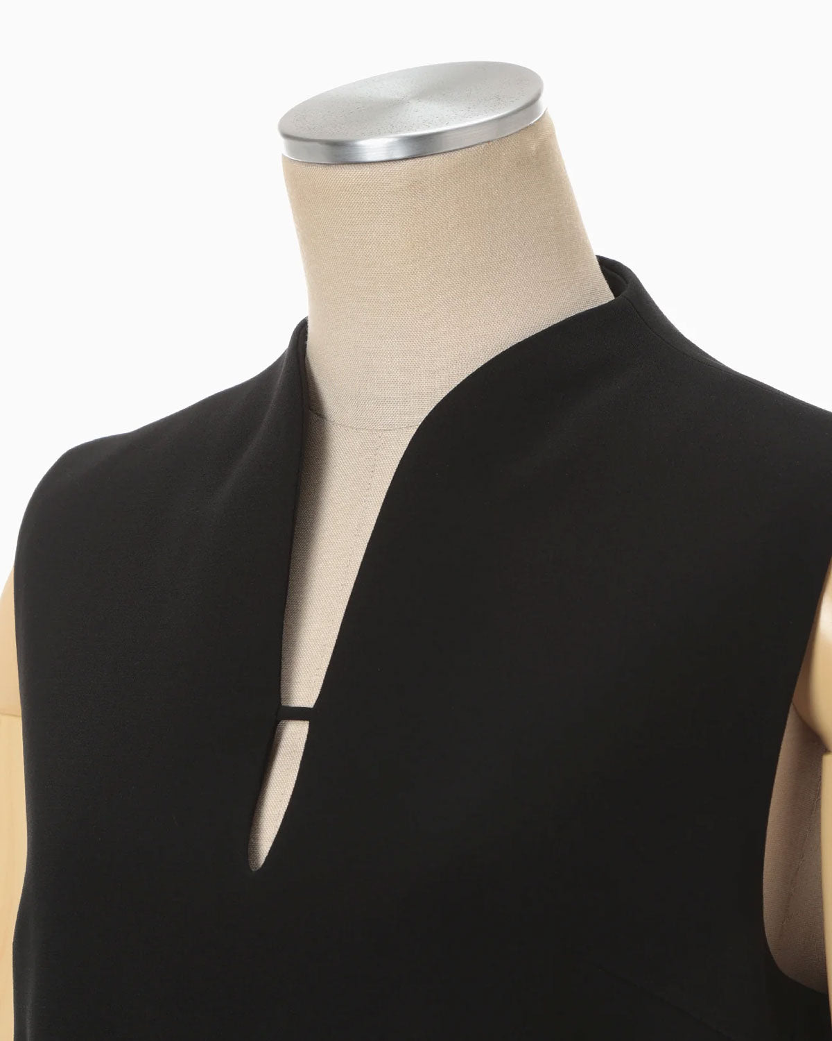 
                  
                    Triacetate Polyester Sleeveless Dress - black
                  
                
