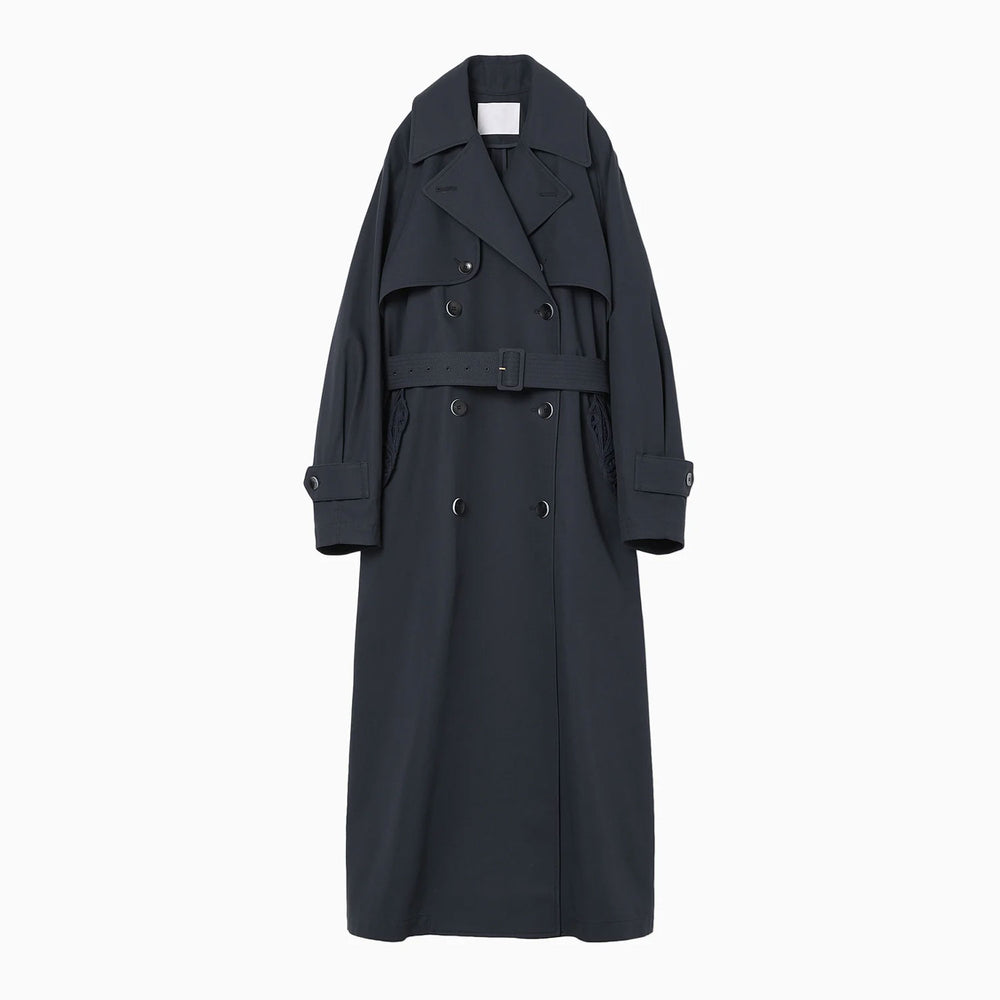 ジャケット・アウター Cording Embroidery Detailed Trench Coat Cording Embroidery Detailed Trench Coat - navy – OBLIGE
