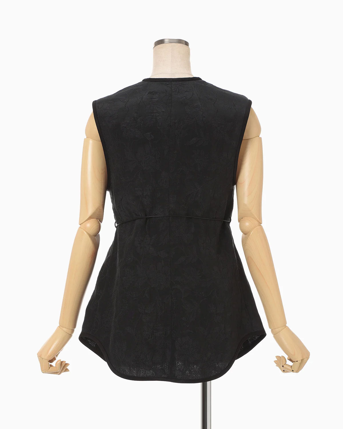 
                  
                    Raised Jacquard Frog Button Vest - black
                  
                
