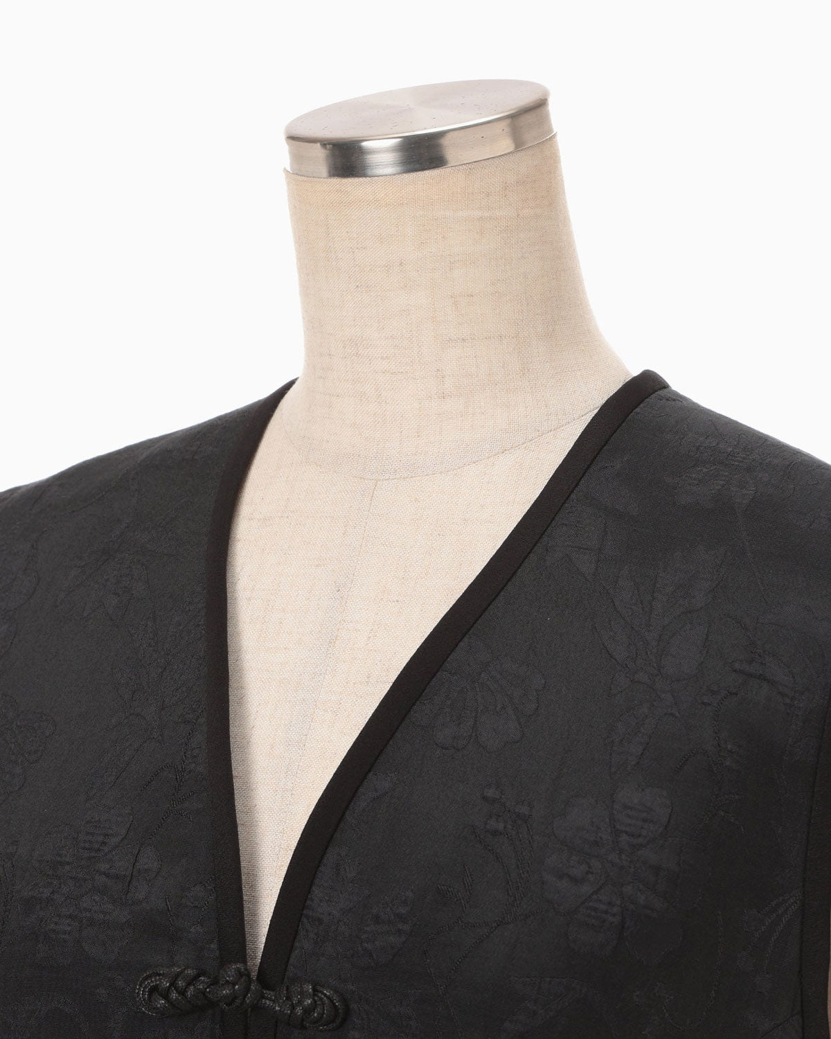 
                  
                    Raised Jacquard Frog Button Vest - black
                  
                