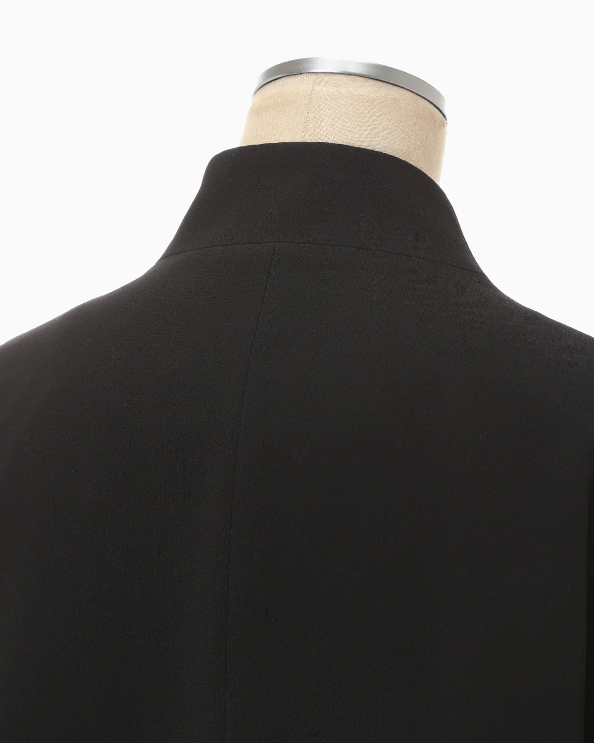
                  
                    Triacetate Polyester Collarless Short Jacket - black
                  
                