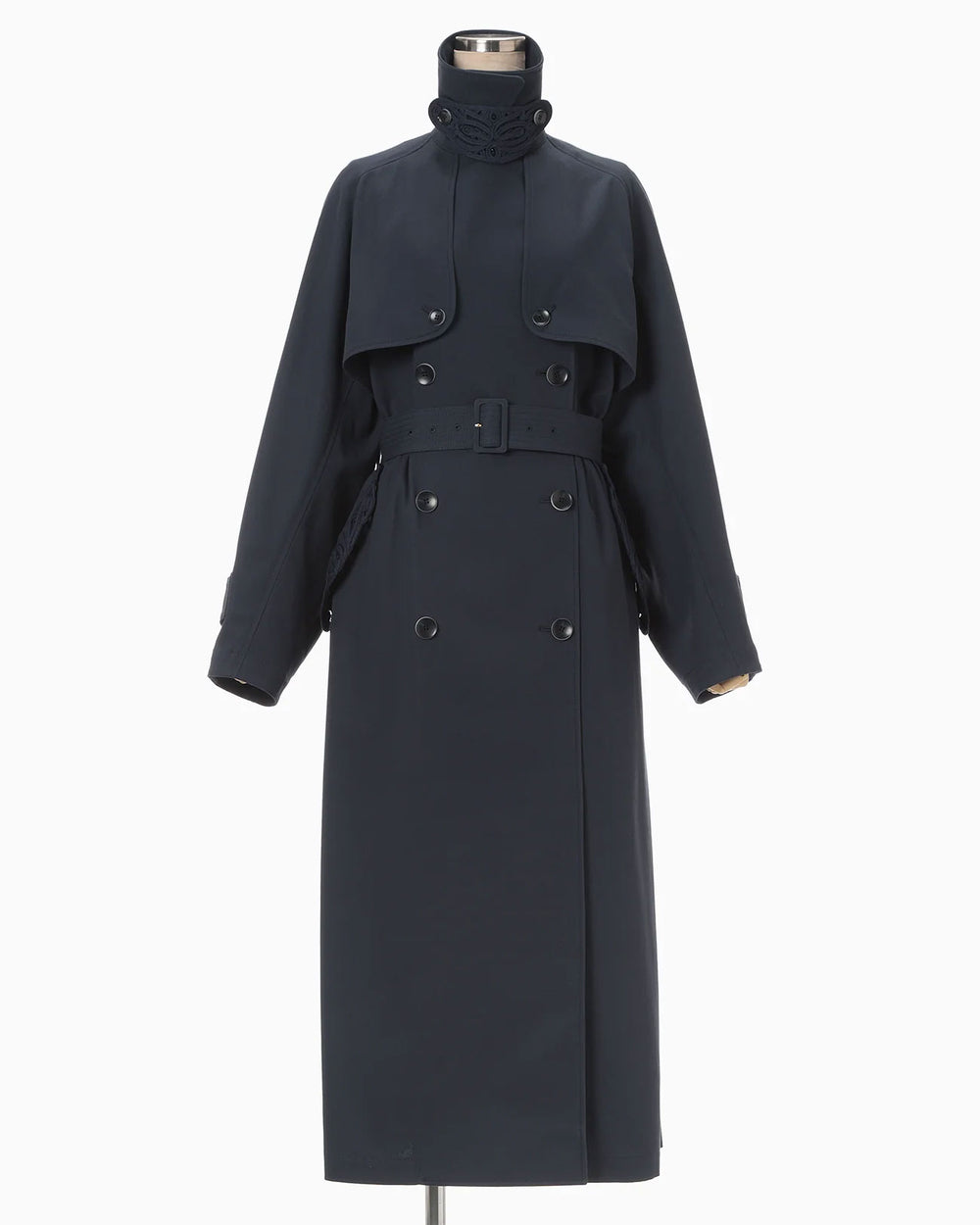 ジャケット・アウター Cording Embroidery Detailed Trench Coat Cording Embroidery Detailed Trench Coat - navy – OBLIGE