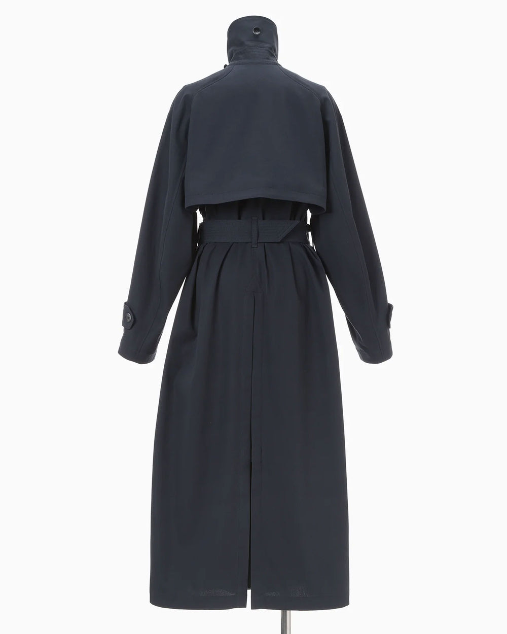 Cording Embroidery Detailed Trench Coat - navy – OBLIGE