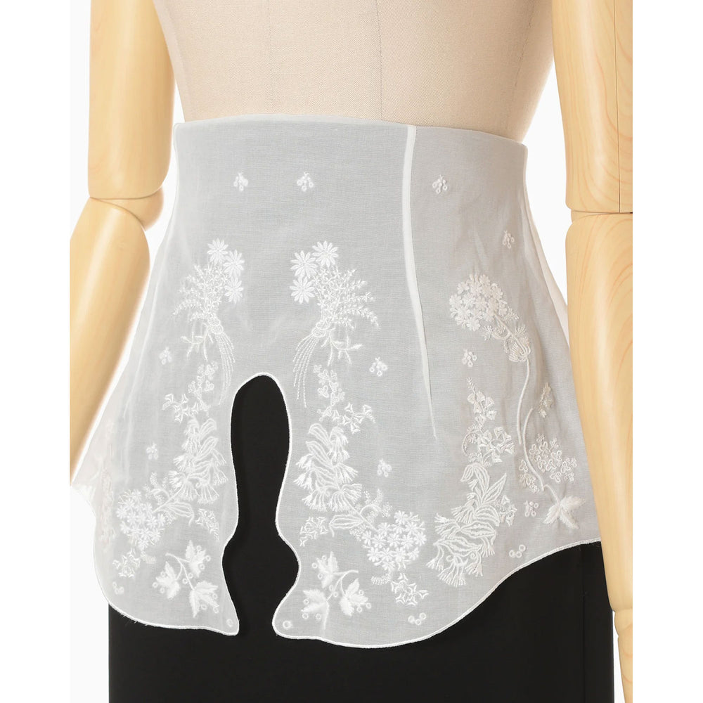 
                  
                    Triacetate Georgette Embroidery Peplum Skirt - black
                  
                