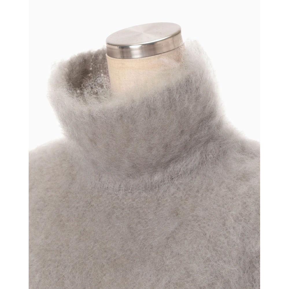 トップス Fur Knitted High Neck Top - grey mame Fur Knitted High Neck Top - grey – OBLIGE