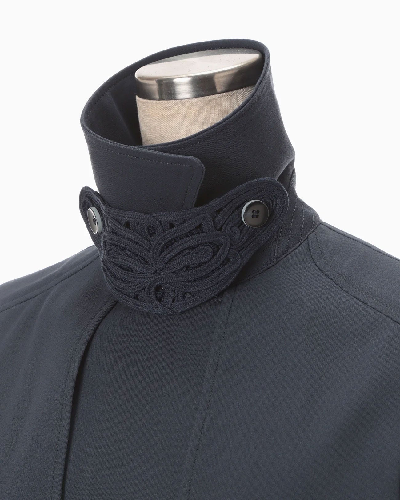 
                  
                    Cording Embroidery Detailed Trench Coat - navy
                  
                