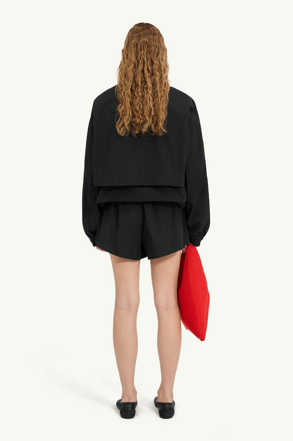 
                  
                    Nylon Windbreaker Jacket-black-
                  
                