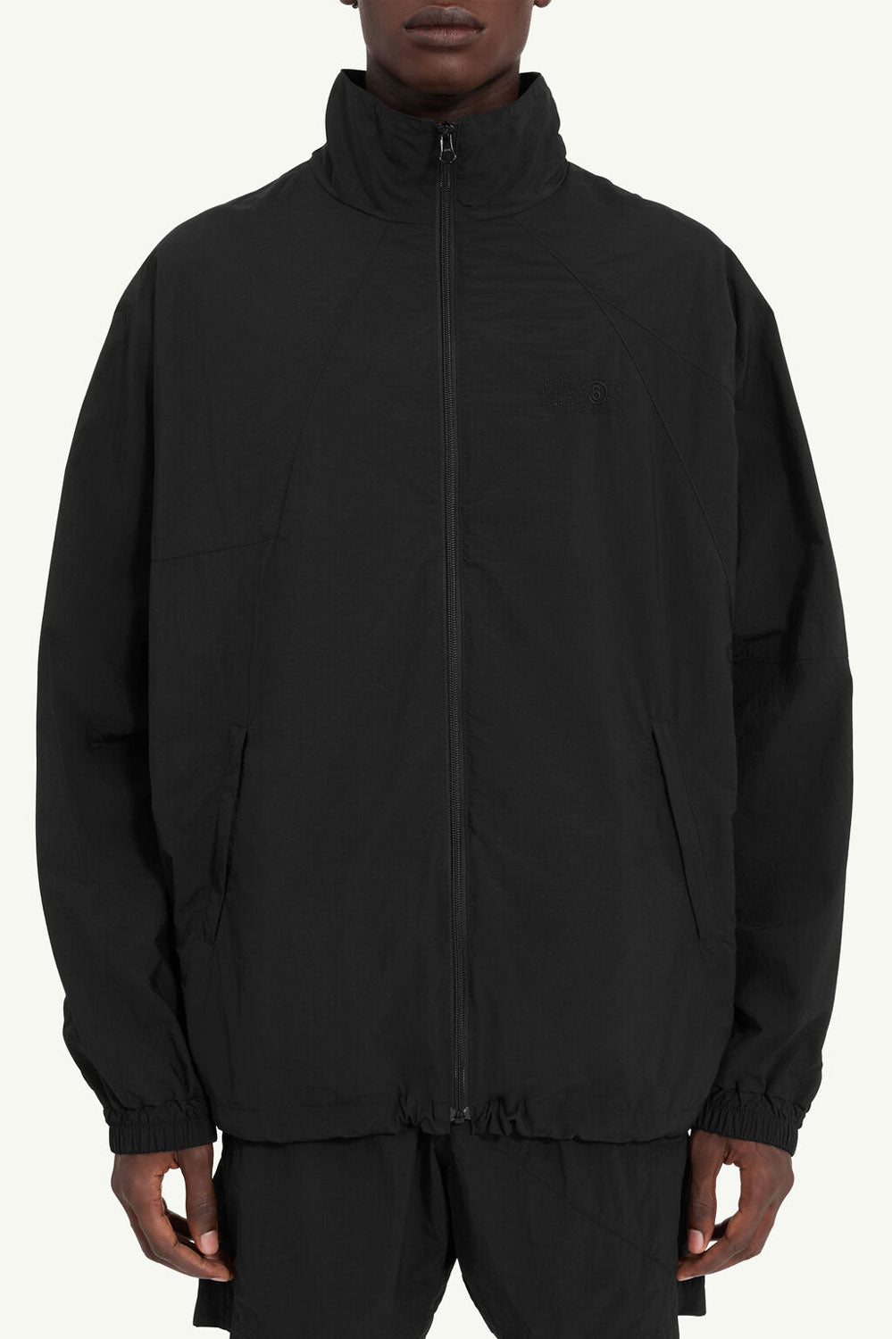 
                  
                    Nylon Windbreaker Jacket-black-
                  
                