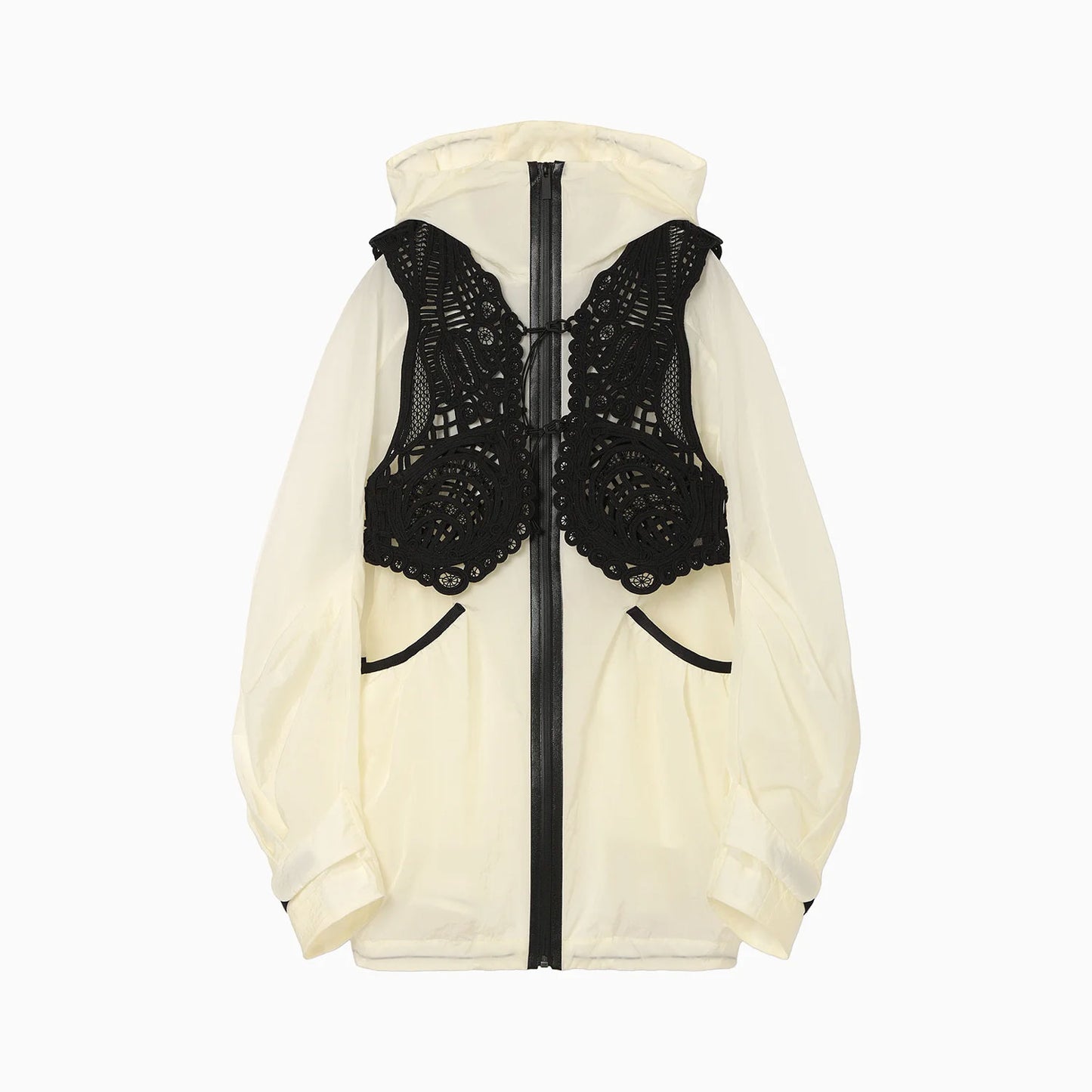 
                  
                    Nylon Oversized Jacket with Cording Embroidery Vest
                  
                