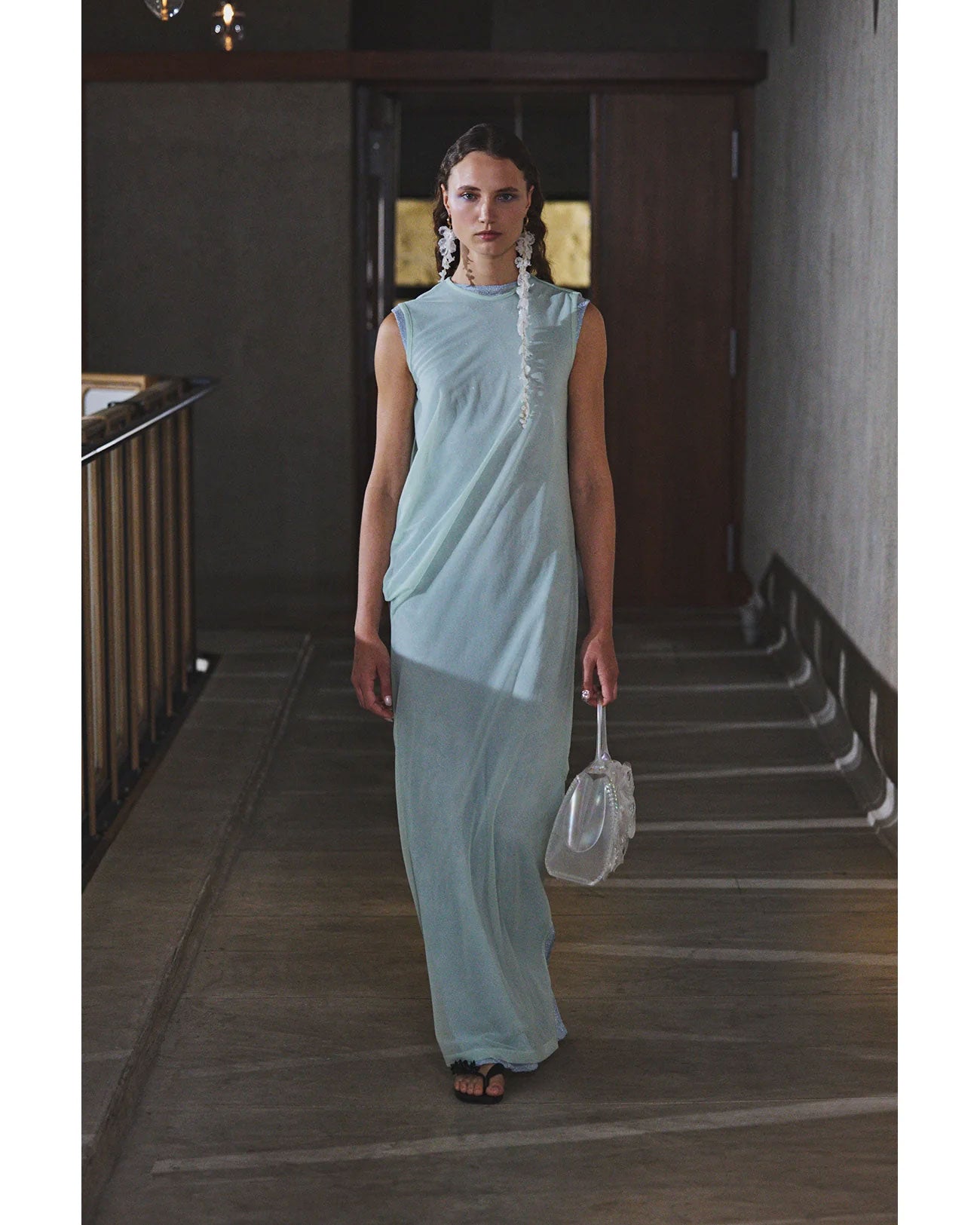 
                  
                    Floral Motif Short Earring - white
                  
                