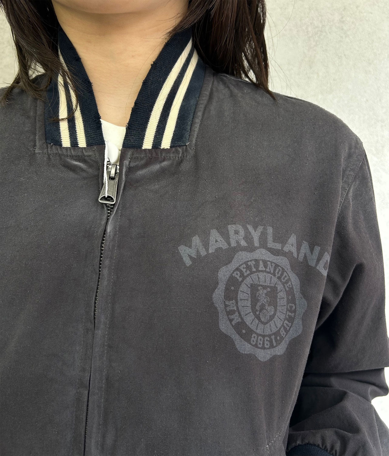 
                  
                    Denim Varsity Caban Jacket
                  
                