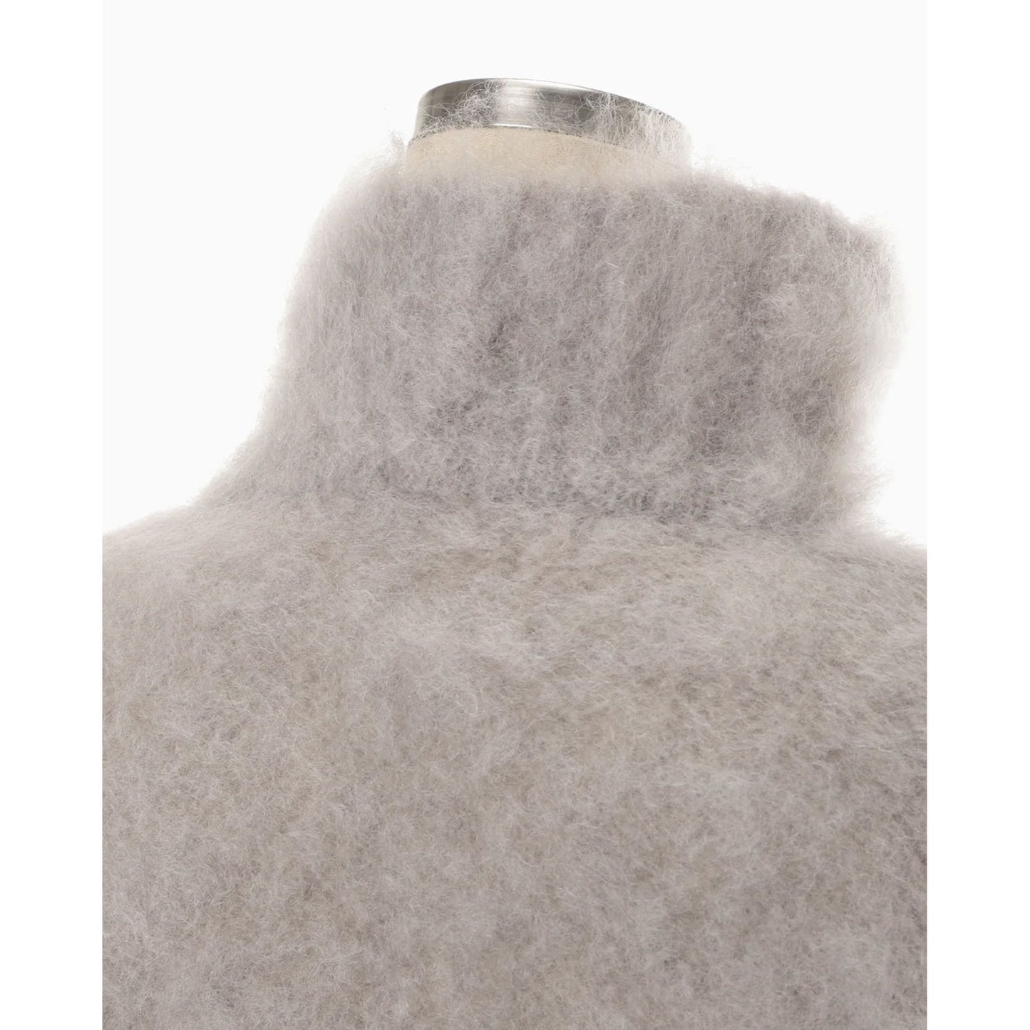 
                  
                    Fur Knitted High Neck Top - grey
                  
                