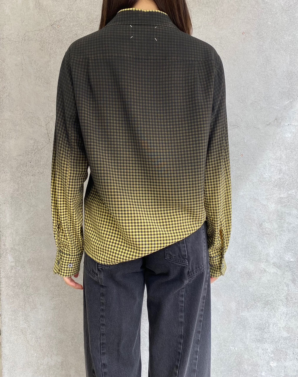 
                  
                    Faded check shirt -YEL/BLK-
                  
                