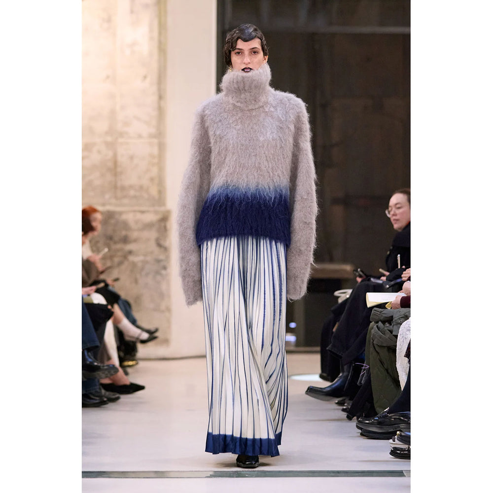 
                  
                    Fur Knitted High Neck Top - grey
                  
                