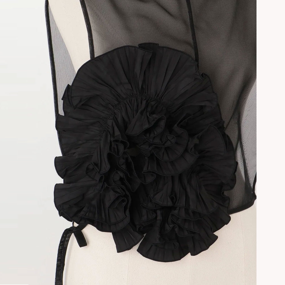 
                  
                    Pleated taffeta decorative gilet
                  
                