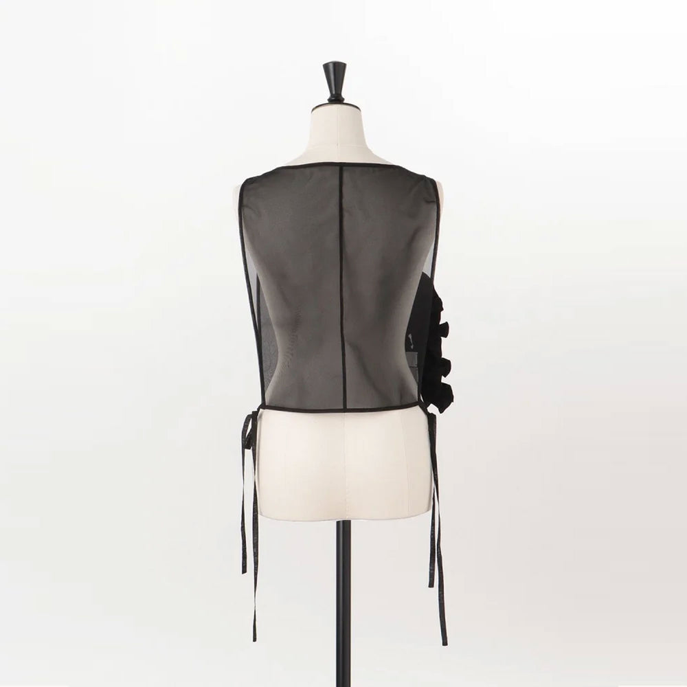 
                  
                    Pleated taffeta decorative gilet
                  
                