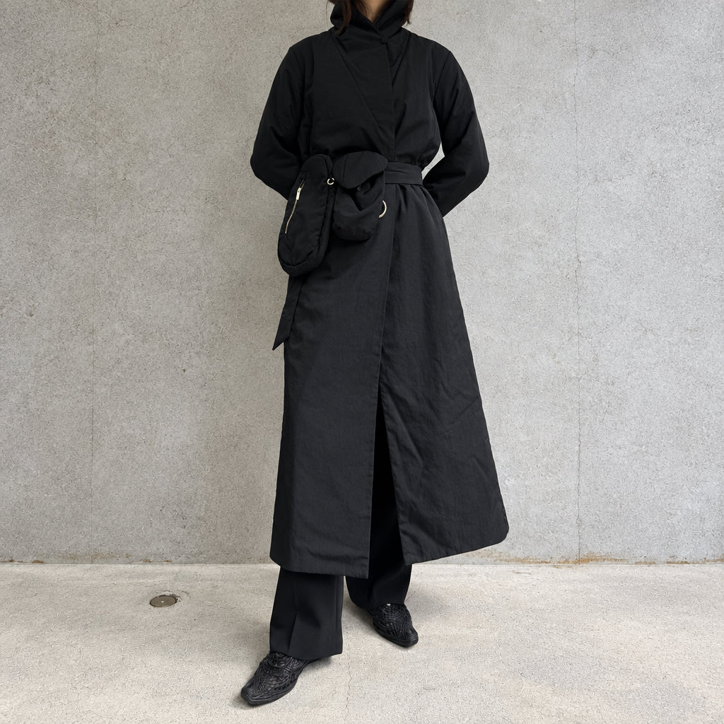 
                  
                    Nylon Twill Chesterfield Coat with Waist Bags
                  
                