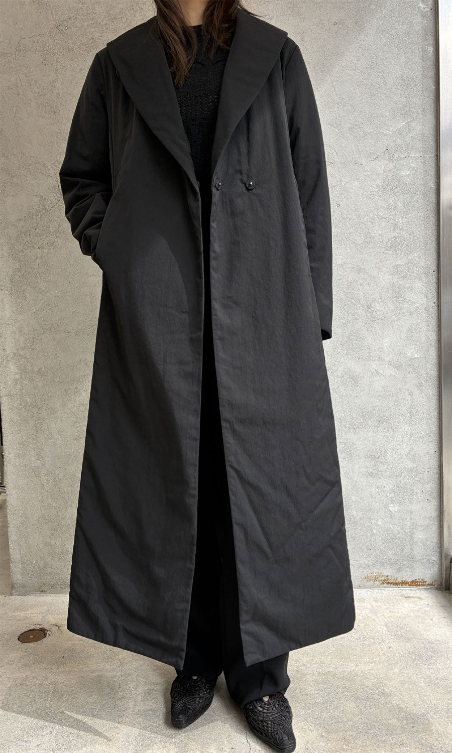 
                  
                    Nylon Twill Chesterfield Coat with Waist Bags
                  
                