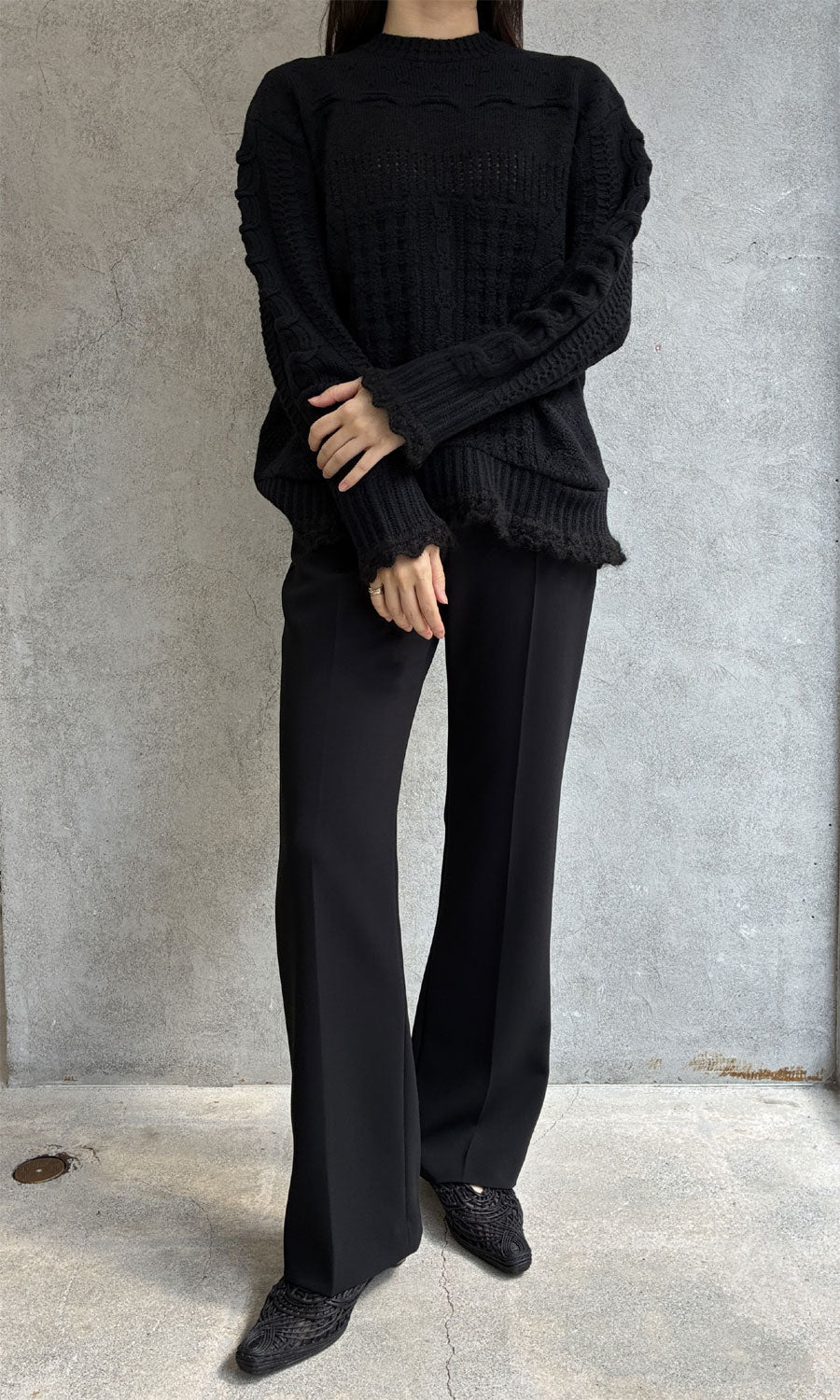 
                  
                    Wool Cable Knit Top
                  
                