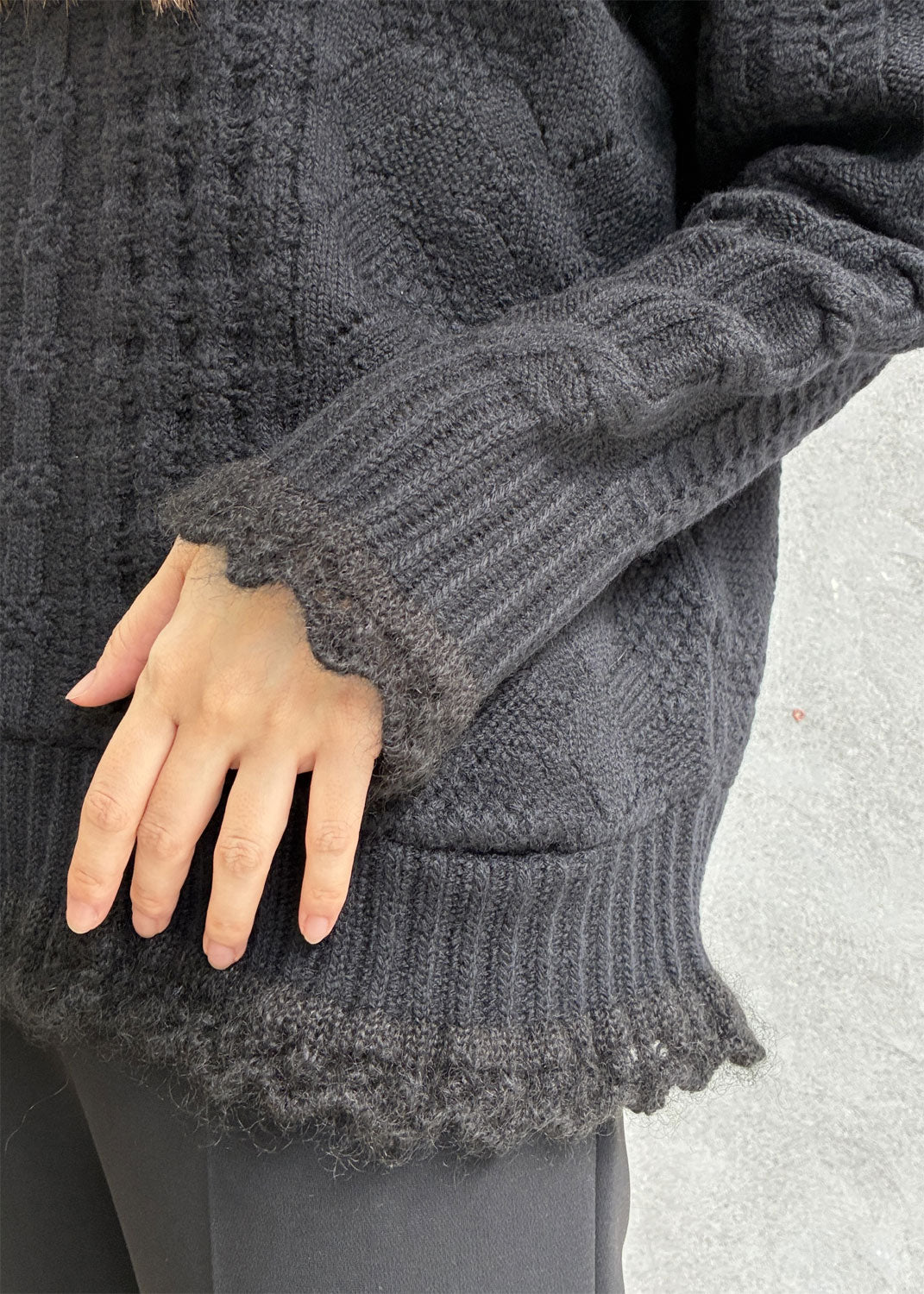 
                  
                    Wool Cable Knit Top
                  
                