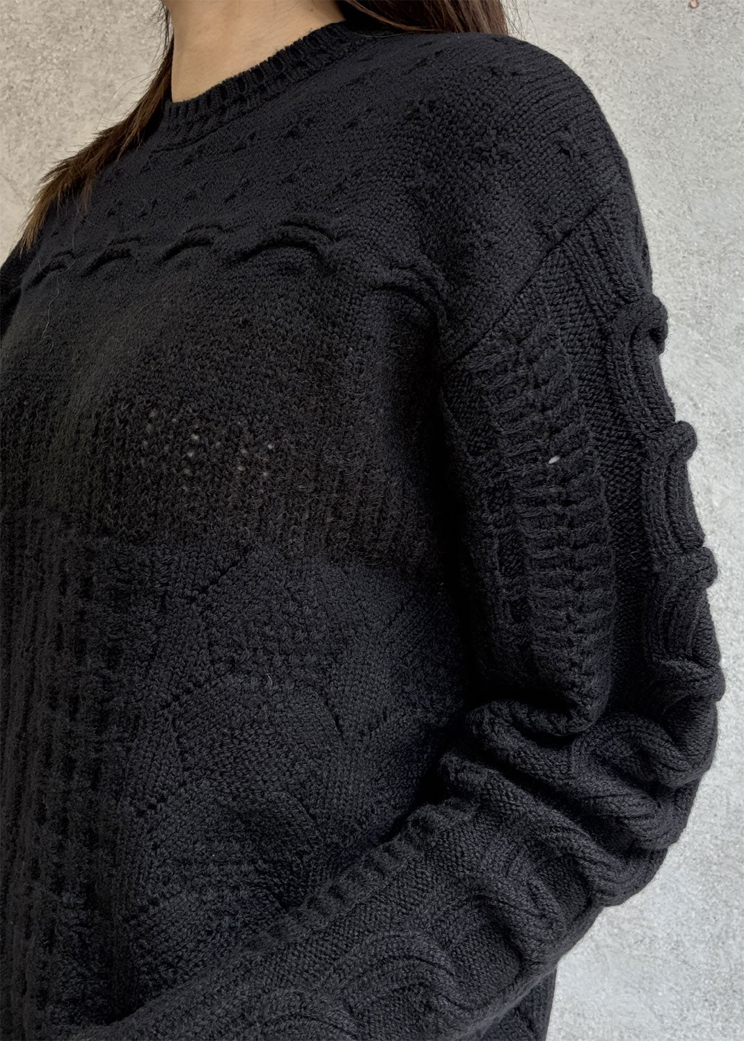 
                  
                    Wool Cable Knit Top
                  
                