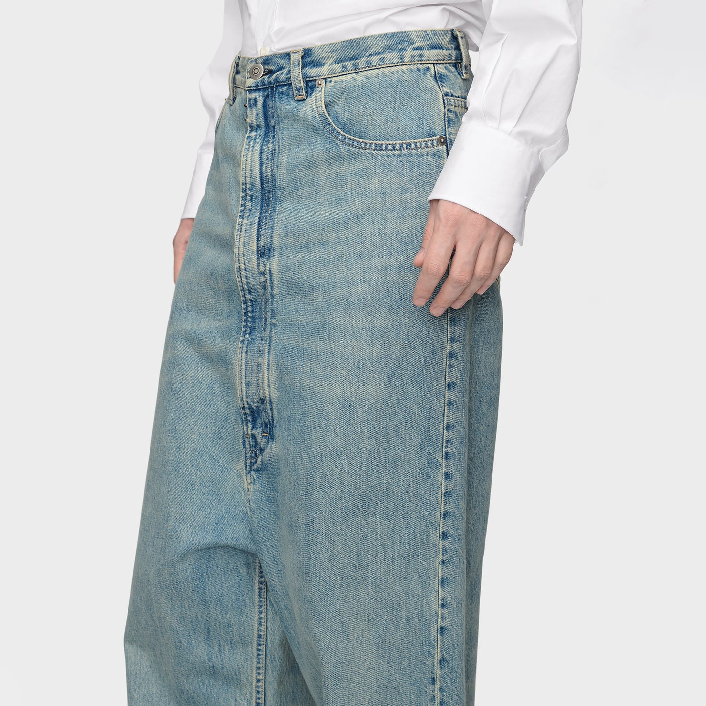 
                  
                    DROPPED-RISE DENIM JEANS
                  
                