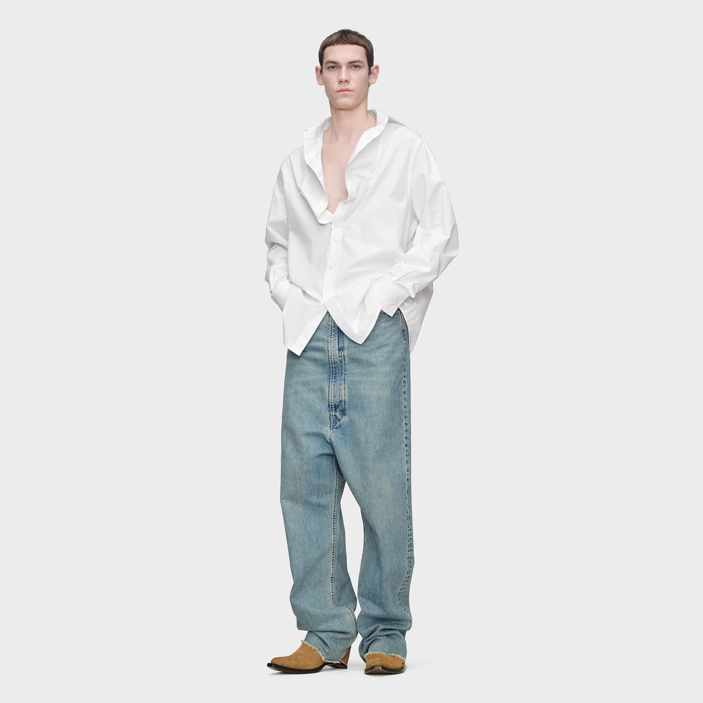 
                  
                    DROPPED-RISE DENIM JEANS
                  
                