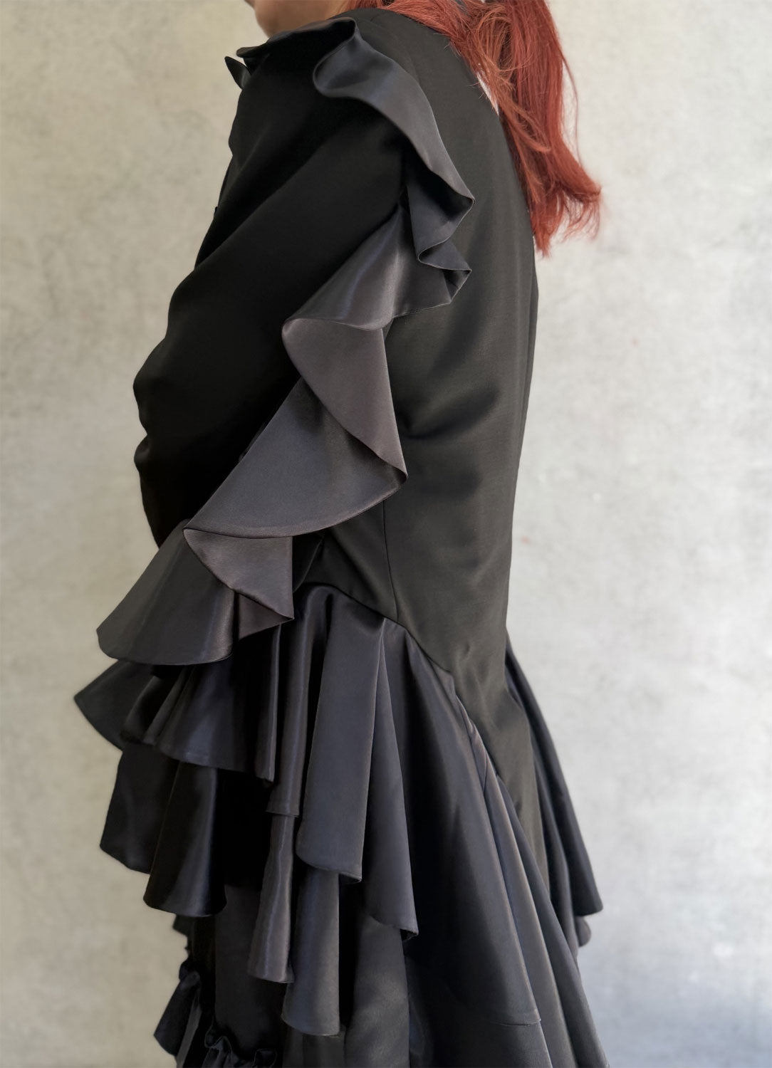 
                  
                    swallowtail ruffle jacket
                  
                