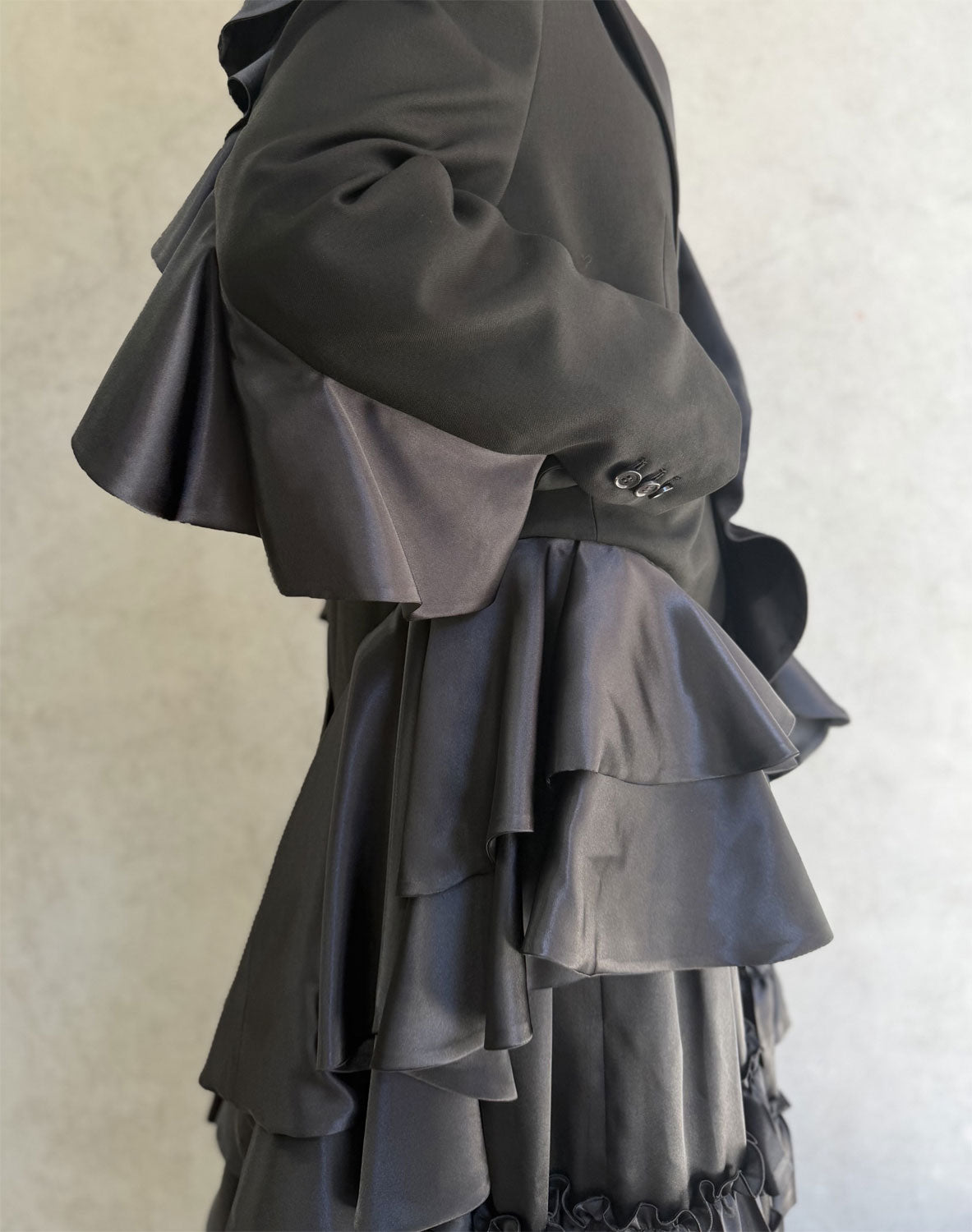 
                  
                    swallowtail ruffle jacket
                  
                