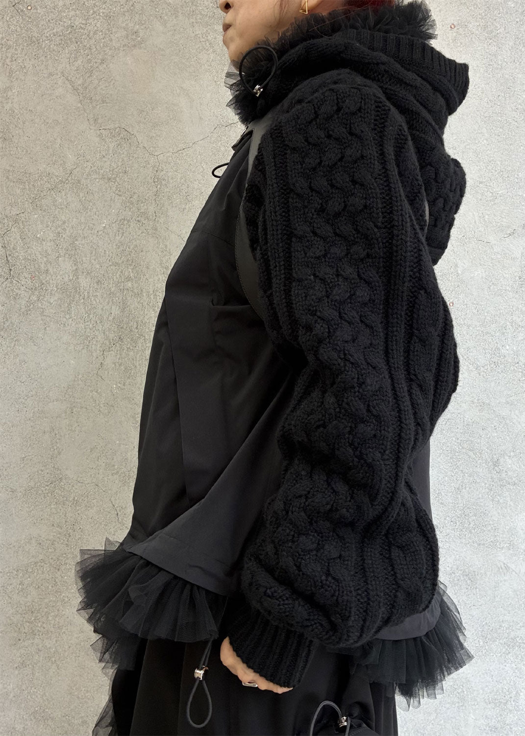 
                  
                    Harness knit sleeve tops
                  
                
