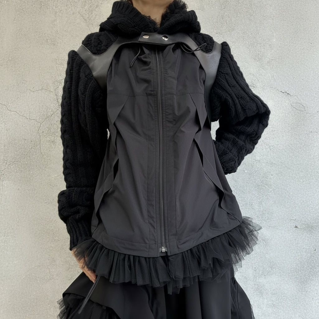 
                  
                    Harness knit sleeve tops
                  
                