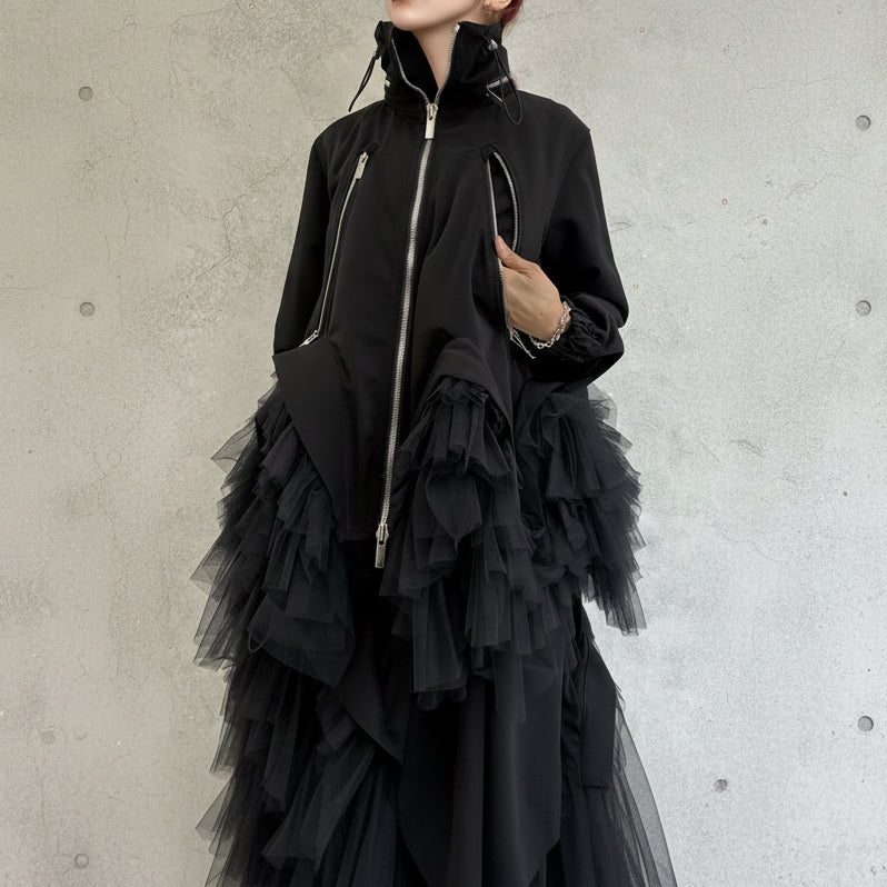 
                  
                    Grosgrain and tulle jacket
                  
                