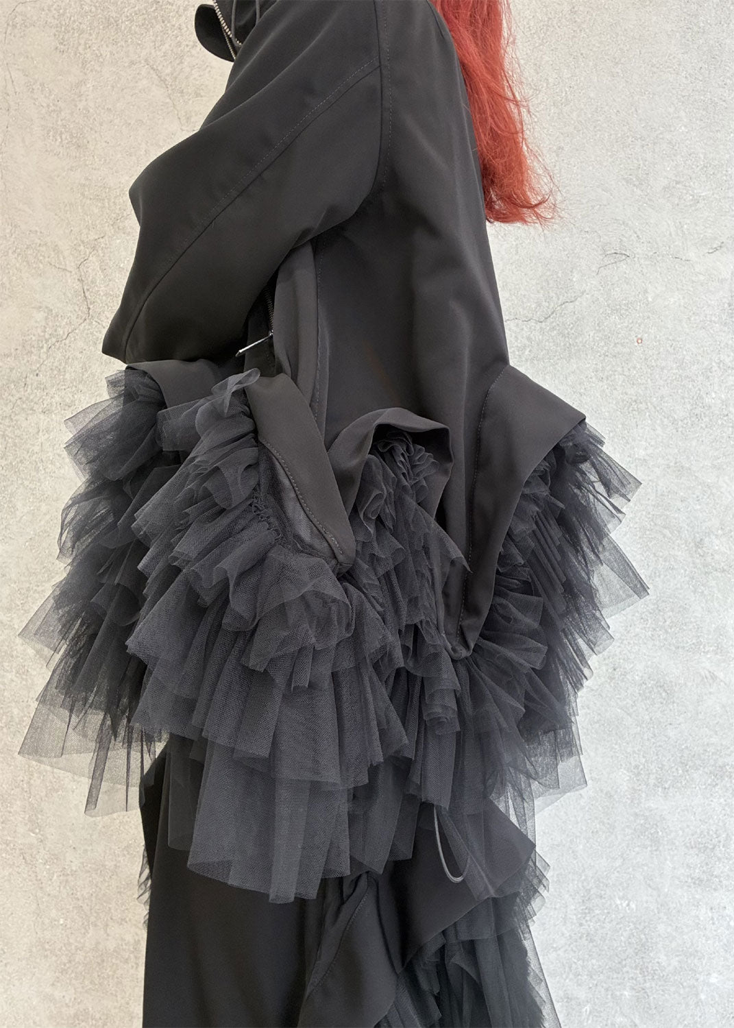 
                  
                    Grosgrain and tulle jacket
                  
                