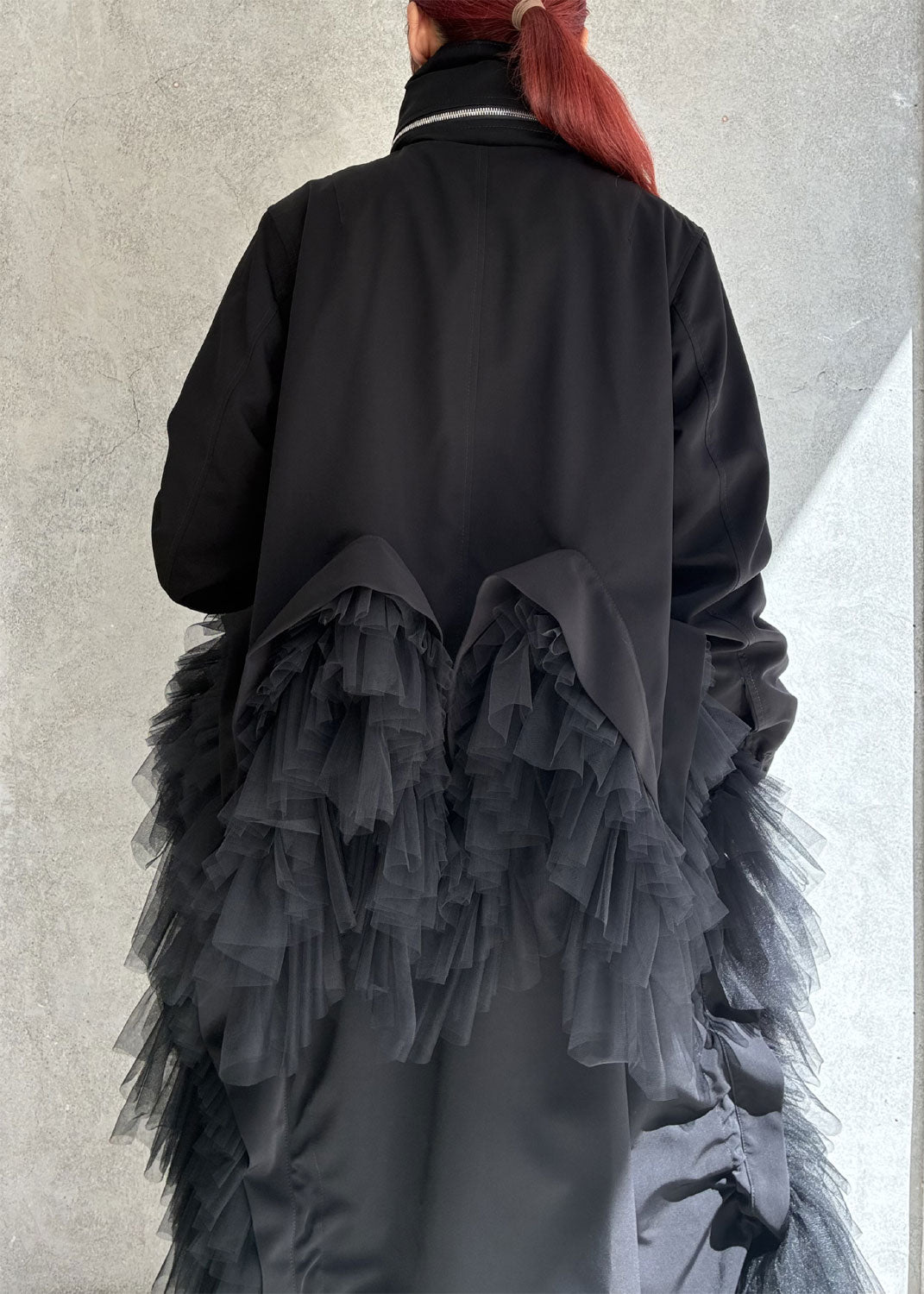 
                  
                    Grosgrain and tulle jacket
                  
                