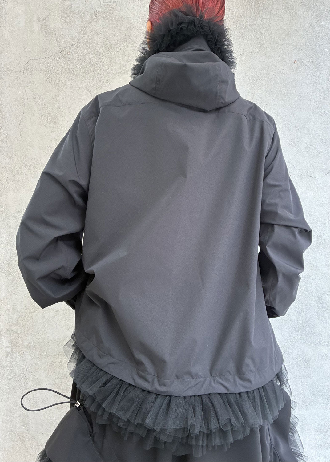 
                  
                    Tulle peplum blouson
                  
                