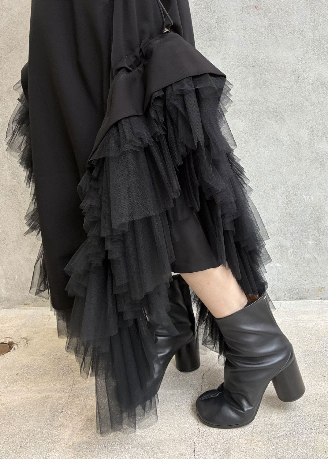 
                  
                    Drawstring gathered textured skirt
                  
                